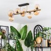 Chehalis ceiling light, globe light gold, black, 8-light sources
