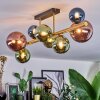 Chehalis ceiling light, globe light gold, black, 8-light sources