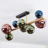 Chehalis ceiling light, globe light gold, black, 8-light sources