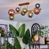 Chehalis ceiling light, globe light gold, black, 8-light sources