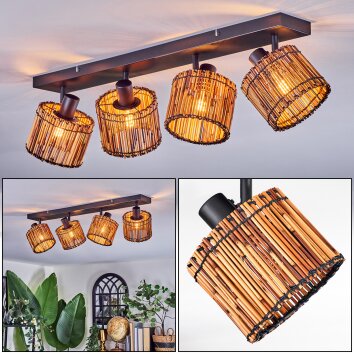 Cando ceiling light, ceiling spotlight black, 4-light sources