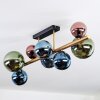 Chehalis ceiling light, globe light gold, black, 8-light sources