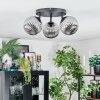 Chehalis ceiling light, globe light 25 cm Smoke-coloured, 3-light sources