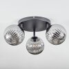 Chehalis ceiling light, globe light 25 cm Smoke-coloured, 3-light sources