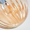 Chehalis ceiling light, globe light Amber, 3-light sources