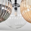 Chehalis ceiling light, globe light 25 cm Amber, clear, Smoke-coloured, 3-light sources