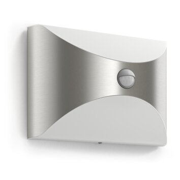 Philips HERB Outdoor Wall Light LED stainless steel, 1-light source, Motion sensor