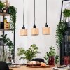 Bongal hanging light, pendant light Ecru, black, 3-light sources