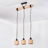 Bongal hanging light, pendant light Ecru, black, 3-light sources