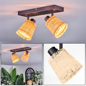 Lindberg ceiling light, ceiling spotlight black, 2-light sources