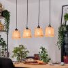 Lindberg hanging light, pendant light Ecru, black, 4-light sources
