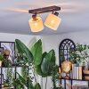 Bassagoda ceiling light, ceiling spotlight black, 2-light sources