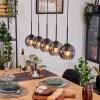Koyoto hanging light, globe light, pendant light Ecru, black, 5-light sources