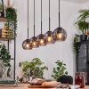 Koyoto hanging light, globe light, pendant light Ecru, black, 5-light sources