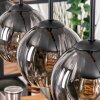Koyoto hanging light, globe light, pendant light Ecru, black, 5-light sources