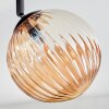 Chehalis ceiling light, globe light Amber, Smoke-coloured, 4-light sources