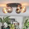 Chehalis ceiling light, globe light Amber, Smoke-coloured, 4-light sources