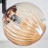Chehalis ceiling light, globe light Amber, Smoke-coloured, 4-light sources