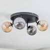 Chehalis ceiling light, globe light Amber, Smoke-coloured, 4-light sources