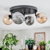 Chehalis ceiling light, globe light Amber, Smoke-coloured, 4-light sources