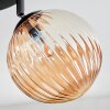 Chehalis ceiling light, globe light Amber, clear, Smoke-coloured, 4-light sources