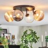 Chehalis ceiling light, globe light Amber, clear, Smoke-coloured, 4-light sources