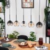 Koyoto hanging light, globe light, pendant light Ecru, black, 5-light sources