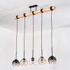 Koyoto hanging light, globe light, pendant light Ecru, black, 5-light sources
