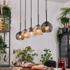 Koyoto hanging light, globe light, pendant light Ecru, black, 5-light sources