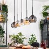 Koyoto hanging light, globe light, pendant light Ecru, black, 5-light sources