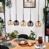 Koyoto hanging light, globe light, pendant light Ecru, black, 5-light sources
