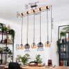 Koyoto hanging light, globe light, pendant light Ecru, black, 5-light sources