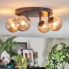 Chehalis ceiling light, globe light Amber, 4-light sources