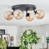 Chehalis ceiling light, globe light Amber, 4-light sources