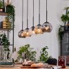 Ripoll hanging light, globe light, pendant light Ecru, black, 5-light sources