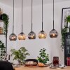 Ripoll hanging light, globe light, pendant light Ecru, black, 5-light sources