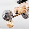 Chehalis ceiling light, globe light gold, black, 8-light sources