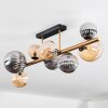 Chehalis ceiling light, globe light gold, black, 8-light sources