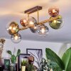 Chehalis ceiling light, globe light gold, black, 8-light sources