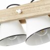 Brilliant Plow Pendant Light Dark wood, white, 3-light sources
