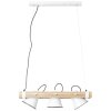 Brilliant Plow Pendant Light Dark wood, white, 3-light sources