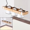 OKSBOL Pendant Light brown, Light wood, white, 3-light sources