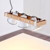 OKSBOL Pendant Light brown, Light wood, white, 3-light sources