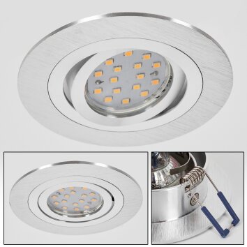 Monthois recessed light LED chrome, matt nickel, 1-light source