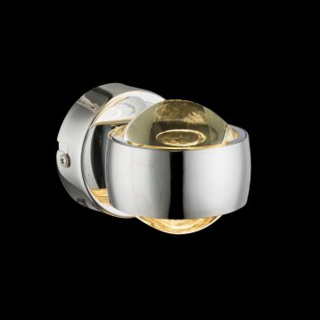 Globo wall light LED chrome, 2-light sources