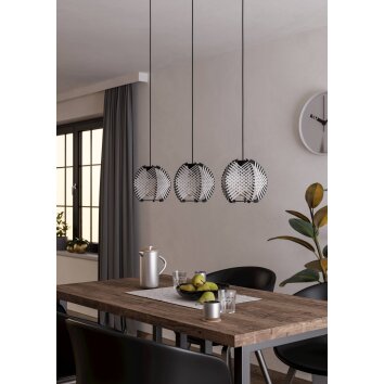 Eglo lights WAVERTON hanging light black, 3-light sources