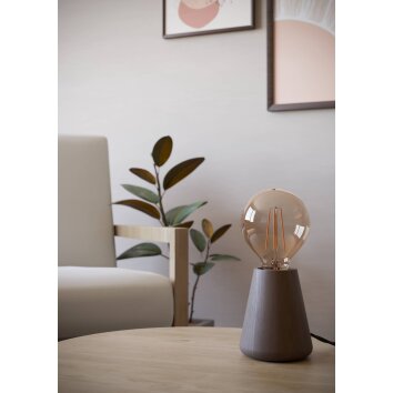 Eglo lights ASBY table lamp dark brown, 1-light source