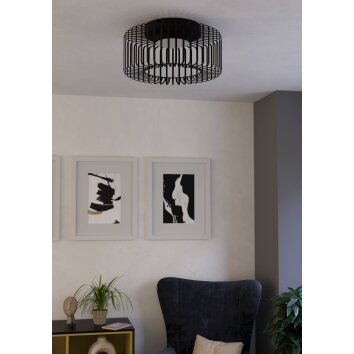 Eglo lights GINESTRONE-Z ceiling light, wall light LED black, 1-light source, Colour changer