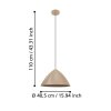 Eglo lights PODERE hanging light sand-coloured, 1-light source