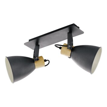 Eglo lights COSWARTH ceiling light, ceiling spotlight anthracite, brown, Opal white